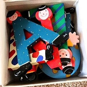 EUC VINTAGE WEDGEWOOD Clown Letters that spell ALEXANDER